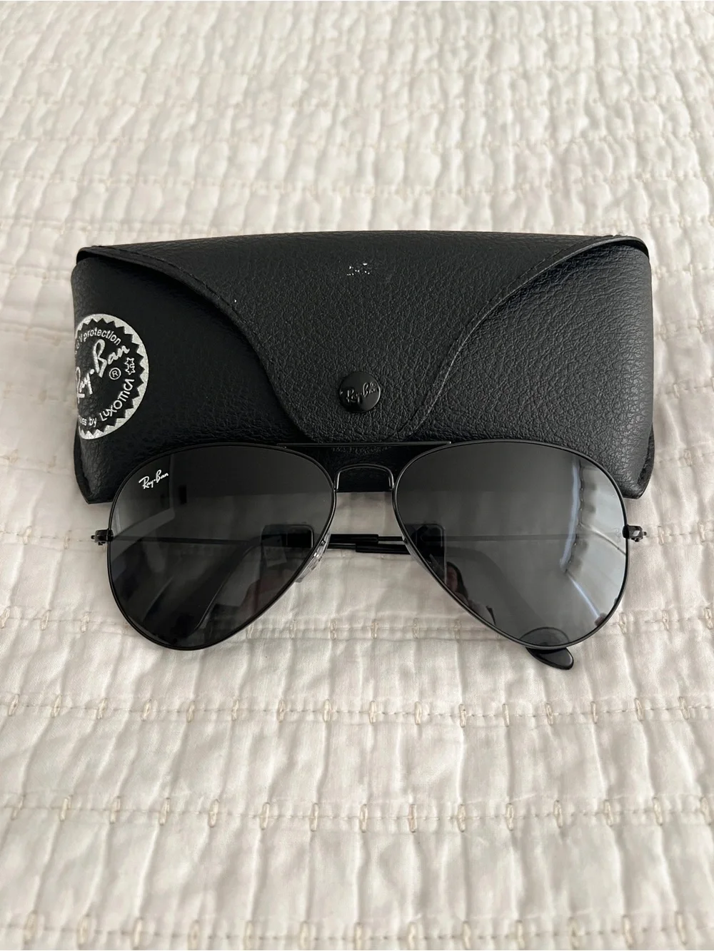 Ray-Ban CUSTOM Aviator Sunglasses in Black and Dark Gray